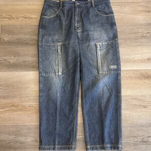 Y2K Enyce Baggy Cargo Jeans Men’s 42 Grunge Skater 2000s Cyberpunk Streetwear